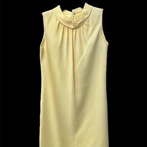 Vintage - Pale Yellow Shift Dress - Size S/M